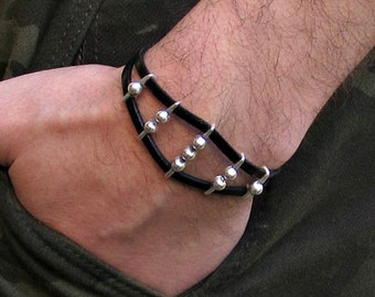 Unisex Lederarmband Perlenarmband Freund Geschenk angepasst auf Ihrem Handgelenk