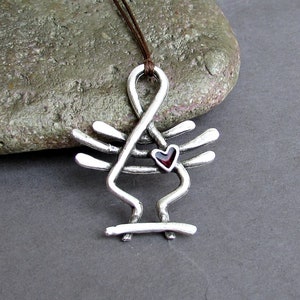 Love Angel Unisex Necklace Pendant, Silver Angel Charm, Cord Necklace Pendant, Adjustable