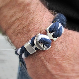 Mens Anchor Bracelet Nautical Rope bracelet Sailor Bracelet Sailing Bracelet Customized On Your Wrist