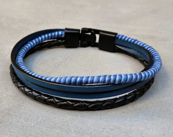 Boho Chic Leather Bracelet Cuff Unisex Multicolor Multistrand Bracelet Mens Bracelet Womens bracelet Customized To Your Wrist