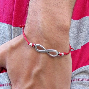 Infinity Cord Bracelet or Anklet: Unisex Adjustable Jewelry