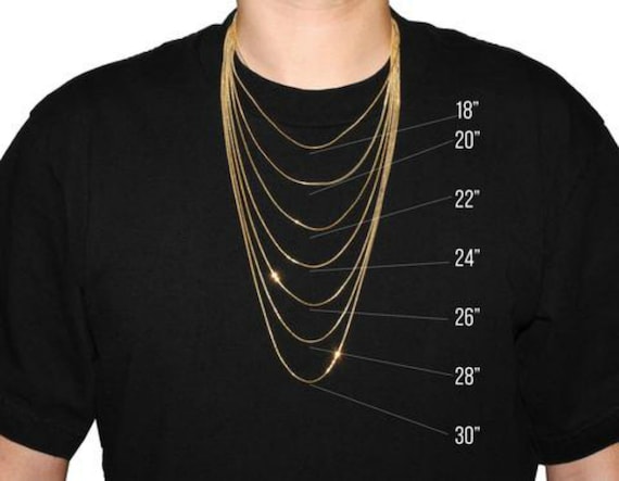 Average length of men's necklace deals