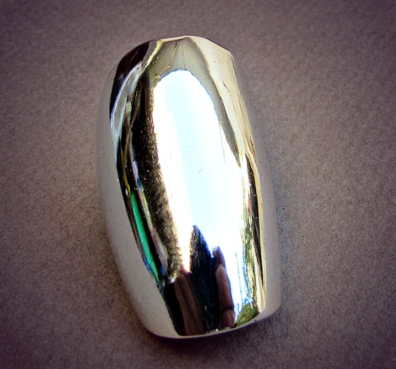 Spoon Ring, Sterling Silver, White Metal Spoon Ring, Full Finger Ring, Upcycled Ring image 2