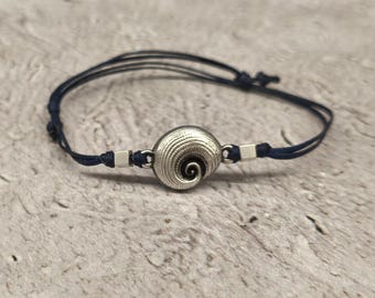 Spiral Shell Charm Bracelet, Adjustable Boho Anklet