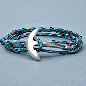 Nautical Anchor Bracelet Mens   Fish Hook Paracord wrap Bracelet Arrowhead Leather Bracelet Adjustable