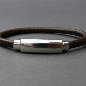 Anniversary Gift For Husband, For Boyfriend, Bracelet For Him, Mens Leather bracelet Cuff Gift For Men Customized On Your Wrist