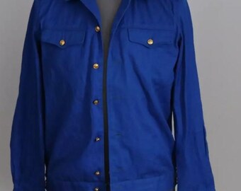 USSR Navy Vintage Uniform ship warship jacket epaulet Soviet Army, French style workwear Bleu de travail