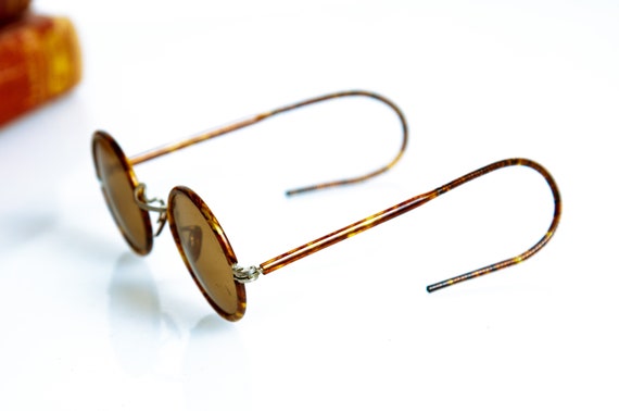 1930s Steampunk Sunglasses Teashades New Vintage … - image 3