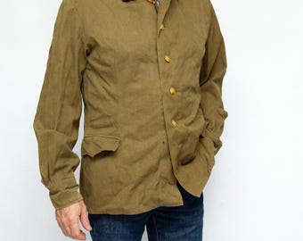 Used gimnasterka Soviet Army Field tunic Jacket USSR Military Workwear size XL 52-3
