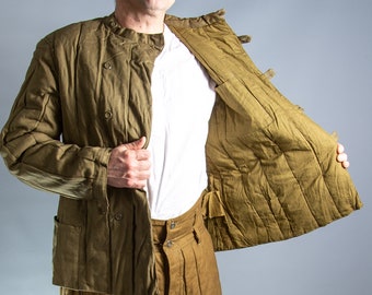 Fufaika Soviet MILITARY WW2 Winter Puffer Jacket UNIFORM Telogreika Vatnik  batting lining size M military surplus