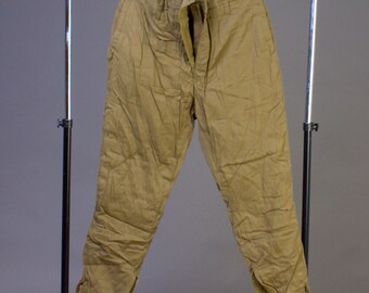 Vintage Unisex High Waisted Green Pants 1970s New Russian Military Soviet Winter Padded PANTS Uniform USSR sizes 54-6 2XL US 40/42