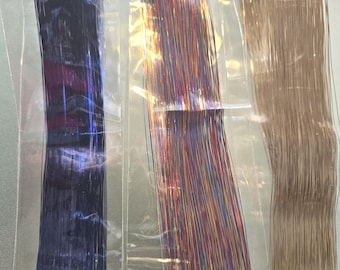 Nuances de bijoux de cheveux de fée de 40 po., soie thaïlandaise véritable
