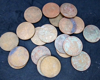 Ten (10) Coins. Dutch East Indies, Circa 1945. 2 1/2 G