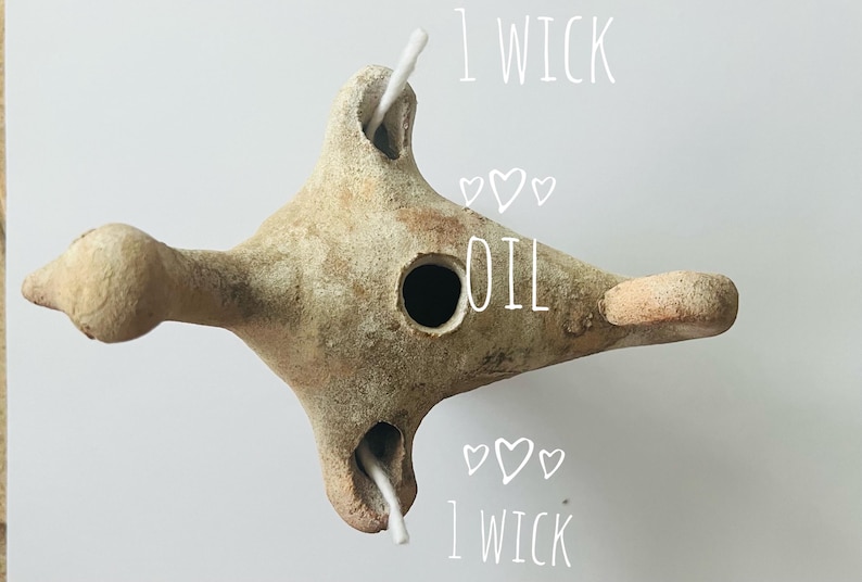 Earth friendly Vintage Oil Lamp bird, Holy Pillar Bird holder, Eco Clay oil lamp, Votive candles, Rare Religious candles Ancient Pottery image 10