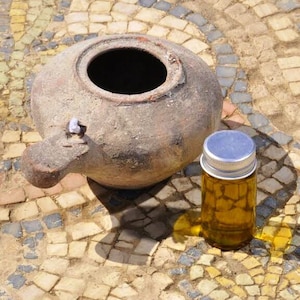 Earthy Biblical Pottery Vintage Oil lamp, Sustainable Pottery Oil Wick, Eco Candle gift, Old Kerosene lamp, Vintage oil lamp, Antique candle