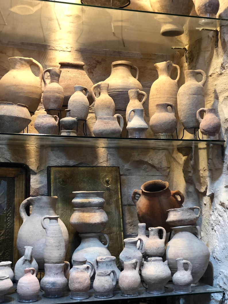 Antiquity Original art objects, Byzantine Classic Pottery, Rare ancient oil lamps, Historical Archaeological Artifacts, Terracotta finds,