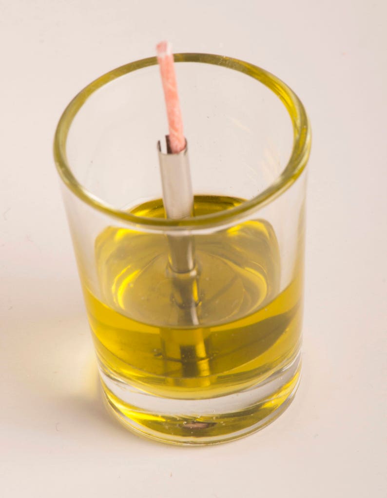 9 Metal Wick Holders 50 Waxed Cotton Wicks Oil Lamp Wicks Etsy