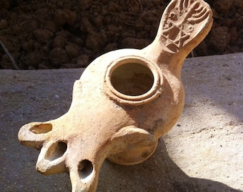 Jerusalem King David candle, Antique  Star of David, Menorah oil Lamp, Ritual Pottery Oil Lamp, Jehovah Oil Lamp, Ancient Holy, God, Retro