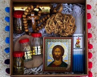 Christian Jesus-cadeauset, Jeruzalem-kaarscadeauset, milieuvriendelijk, Christian Cross-cadeaudoos, Jesus Healing-cadeaudoos, heilig kerstcadeau