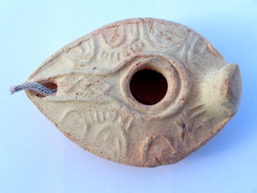 Ancient Oillamp, Vintage Oil Candle, Pottery Oil Candle, Holyland