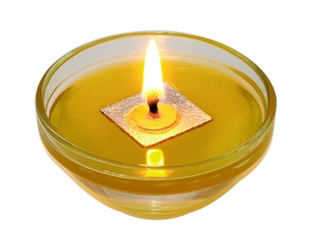 Greek Church FLOATING Oil candles, Oil candle Wick tabs, Waxed 50 Floating Candles oil lamps, Vigil CANDLE Wicks, Non toxic, Clean Burning