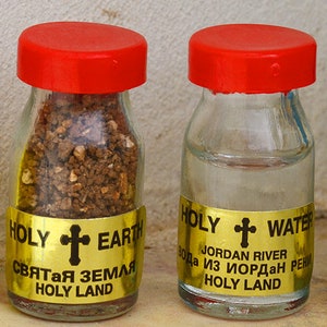 Holy Land Elements Set, Anointing Oil, Holy Water from Jordan River, Altar Tools, Jerusalem Sand, Religious Gift