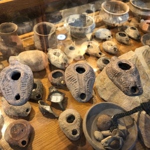 Antiquity rare Religious home and decor, Byzantine Classic Pottery, Rare ancient oil lamps, Historical Archaeological Artifacts, Terracotta
