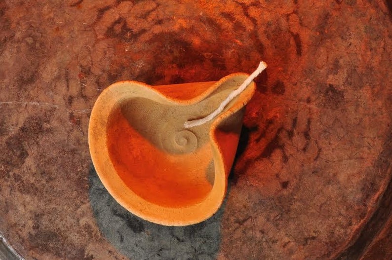 Oil Wick Candlamp Pottery Hobby Lobby Oil Lamp Bible Museum Etsy