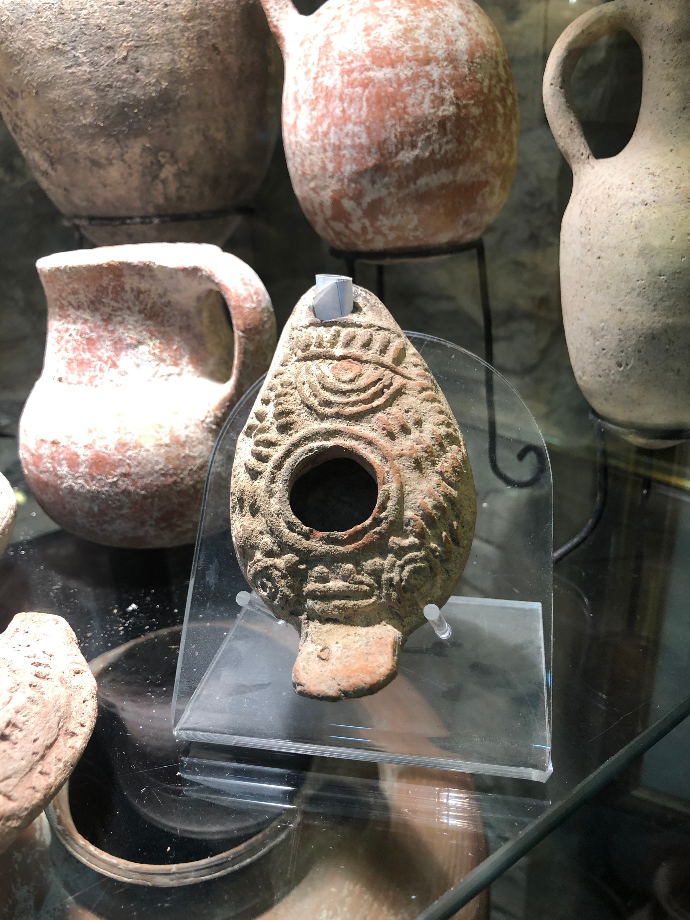 Antiquity Original Byzantine Artifacts, Rare Ancient Oil Lamps