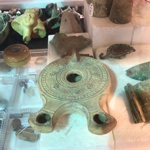 Antiquity Original art objects, Byzantine Classic Pottery, Rare ancient oil lamps, Historical Archaeological Artifacts, Terracotta finds,