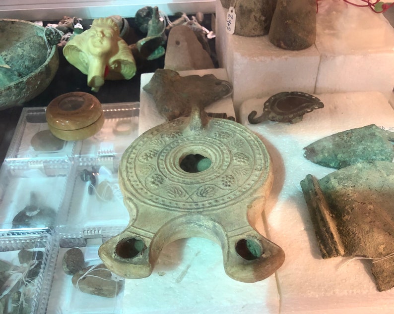 Antiquity Original art objects, Byzantine Classic Pottery, Rare ancient oil lamps, Historical Archaeological Artifacts, Terracotta finds,