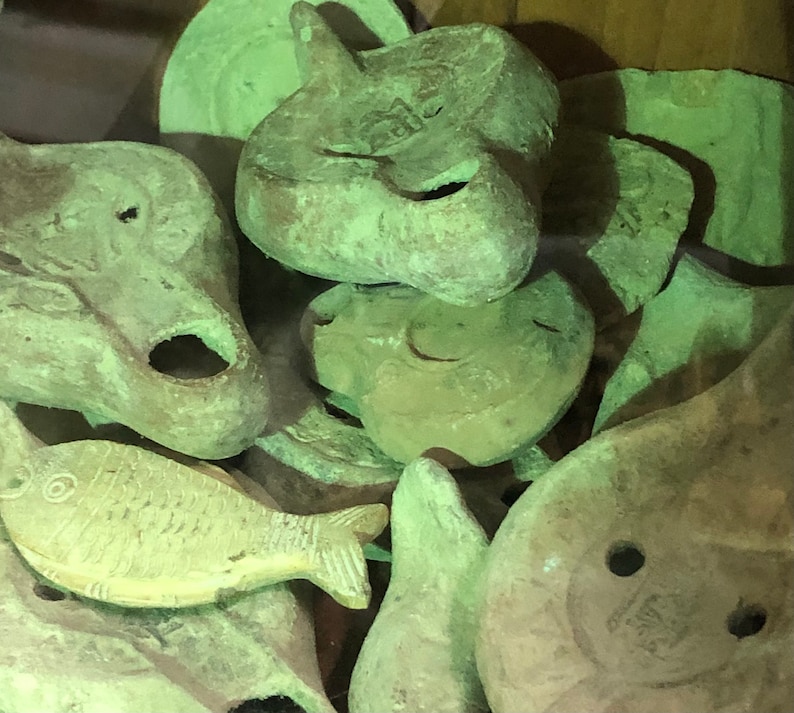 Antiquity Original art objects, Byzantine Classic Pottery, Rare ancient oil lamps, Historical Archaeological Artifacts, Terracotta finds,