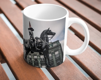 Glasgow Duke of Wellington Statue Ceramic Coffee Mugs | 11 oz | Street Photography | Urban | Scotland | Scottish Gifts | Cityscape