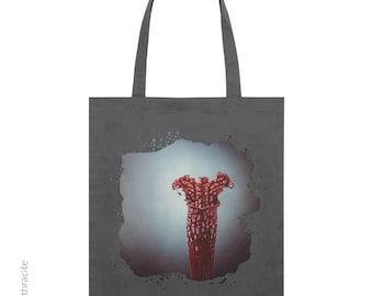 Carnivorous Plant Photo Tote Bag | Sarracenia | Nature Photography | Macro | Moody | Unusual Floral | Spider | Small Gifts | Accessories