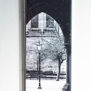 Glasgow University Cloister Photo Magnetic Bookmark Monochrome Black and White Architecture Street Lamp Scotland Scottish Gifts image 6