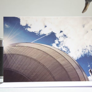Carte de voeux photo du centre des sciences de Glasgow | Urbain | Photographie de rue | Écosse | Architecture moderne | Cadeaux écossais