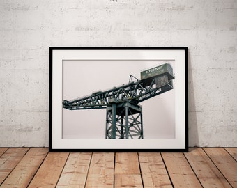 Glasgow Clydeport Photography | Finnieston Crane | Industrial | Iconic | Scotland Photo | Cityscape | Scottish Gifts | Wall Art | Unframed