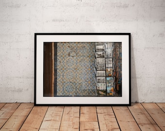 Lisbon Azulejo Tile Photo Print: Portugal Travel Photography