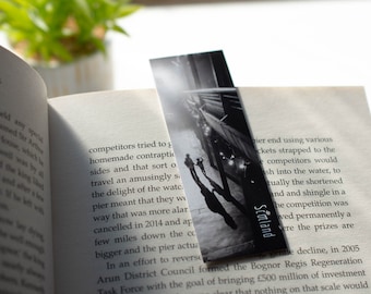 Friendship Photo Magnetic Bookmarks | Monochrome Photography | Black and White | Granny and Child | Small Gifts | Silhouette | Handmade