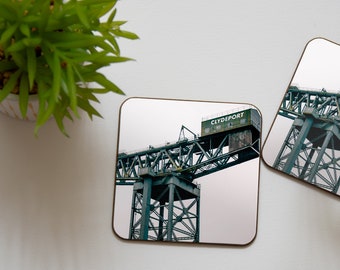 Glasgow Urban Clydeport Photo Coasters | Set of 4 | Finnieston Crane | Industrial | Iconic | Scotland Photo | Cityscape | Scottish Gifts |