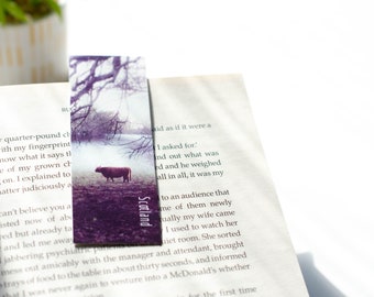 Highland Cow Photo Magnetic Bookmarks | Landscape Photography | Nature | Scottish Gifts | Winter | Moody | Scotland | Countryside | Handmade