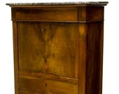 19Th Century French Louis Philippe Walnut Secretaire A Abbatant