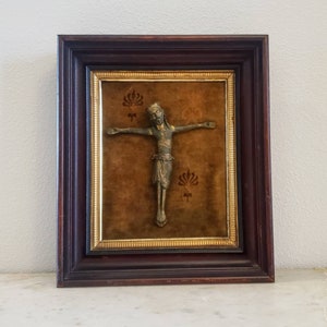 18th Century Early European Baroque Carved Gilt Wood Religious Corpus Christi Figure Antique Christ Crucified Icon image 2