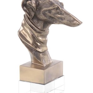 John Richard Whippet Greyhound Dog Bust Sculpture image 1