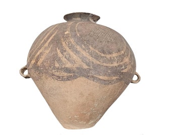 Large Scarce Chinese Neolithic Period Majiayao Yangshao Culture Banshan Painted Clay Pottery Water Jar