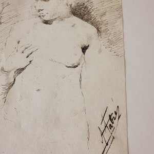 19th Century Italian School Antonio Maria Fabres y Costa 18541938 Drawing on Paper Signed Extensive Provenance image 8