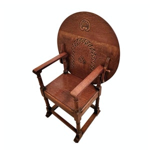 Antique Metamorphic Table Chair English Oak Tilt-Top Monks Bench