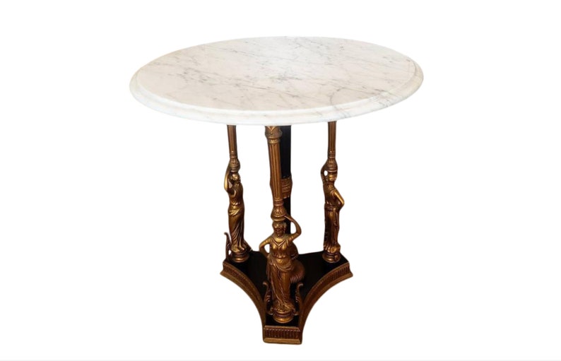Antique French Empire Revival Guéridon Side Table image 1