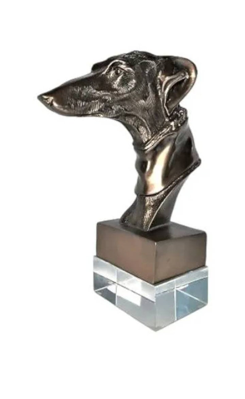 John Richard Whippet Greyhound Dog Bust Sculpture image 2