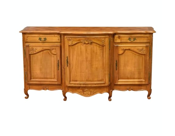 Antique French Country Louis XV Buffet Sideboard Server 2 Door